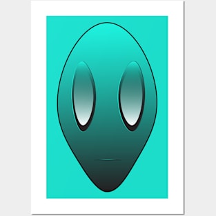 Green Alien Posters and Art